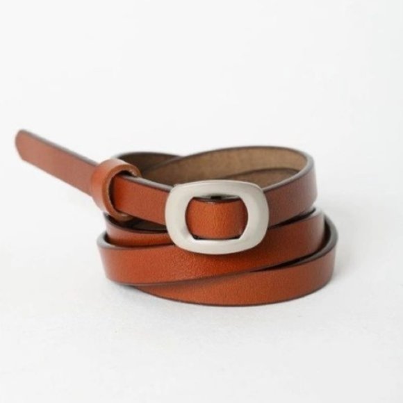 Accessories - 5 for $25 SALE! Skinny Modern Leather Cinch Belt